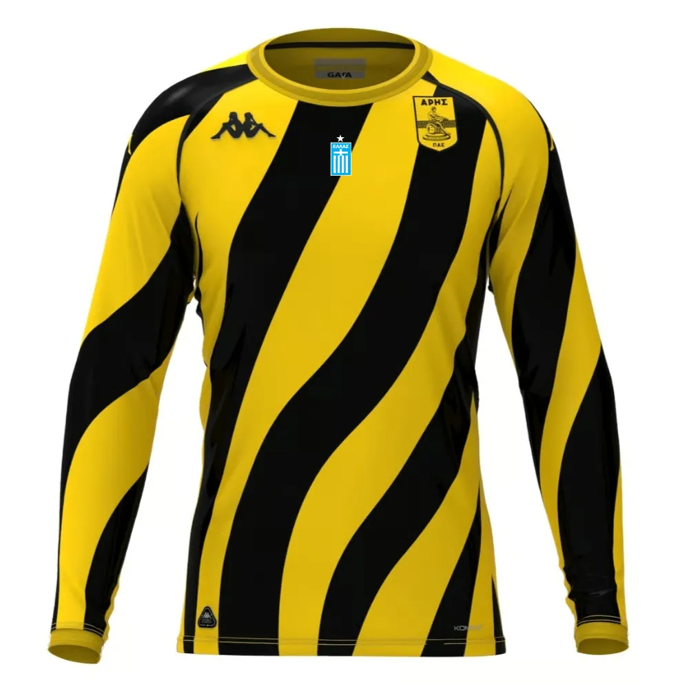 Kid's Aris FC 2024/25 Home Long Sleeve Shirt