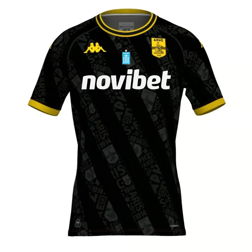 Women's Aris FC 2024/25 Away Shirt - Black