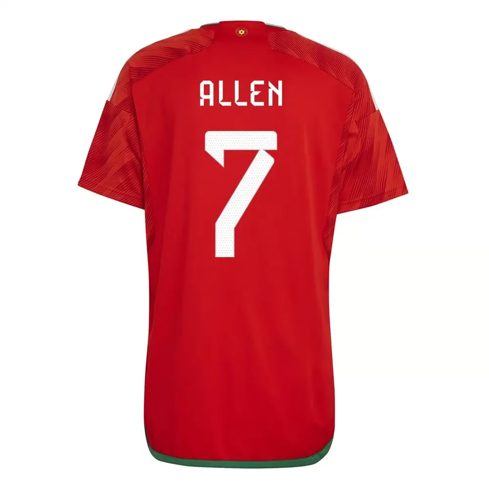 Joe Allen #7 Wales Home Jersey World Cup 2022