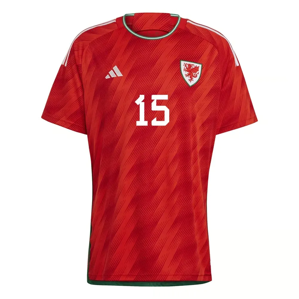 Ethan Ampadu #15 Wales Home Jersey World Cup 2022 - Image 2