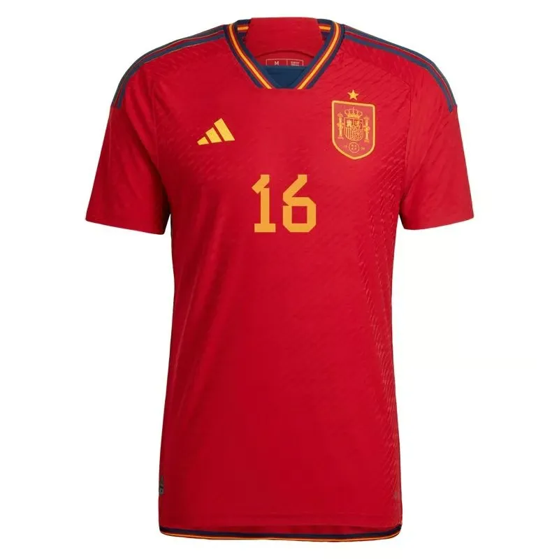 Rodrigo #16 Spain Home Jersey World Cup 2022 - Image 2