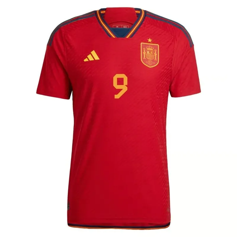 Gavi #9 Spain Home Jersey World Cup 2022 - Image 2
