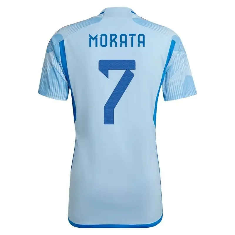 Alvaro Morata #7 Spain Away Jersey World Cup 2022