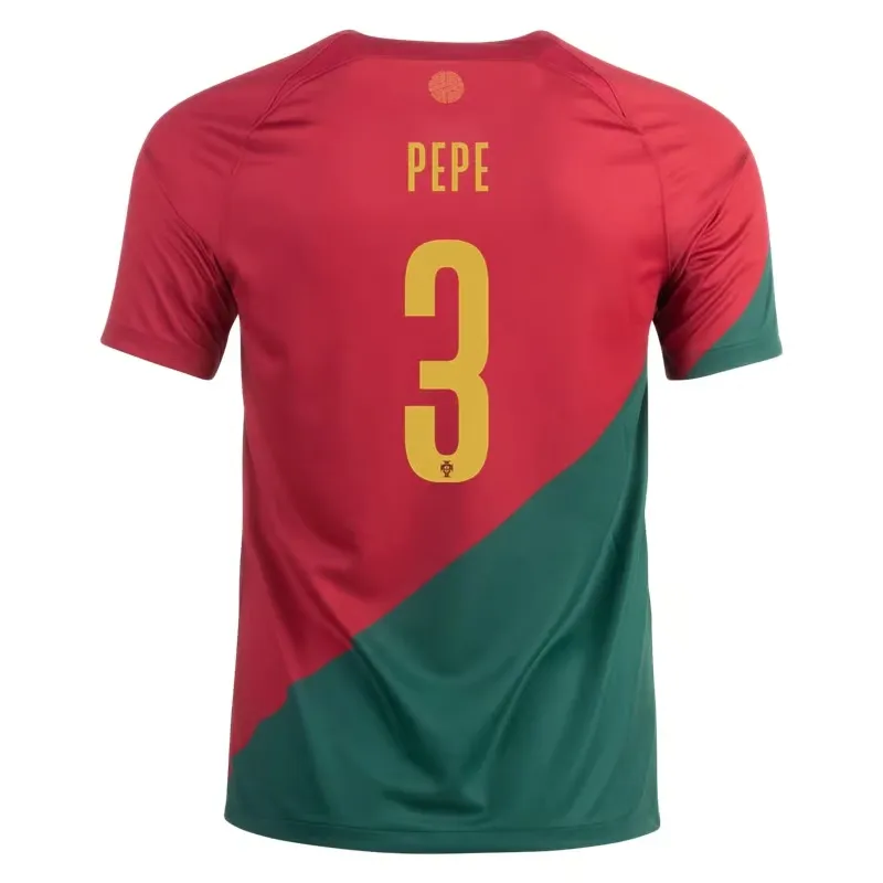 Pepe #3 Portugal Home Jersey World Cup 2022