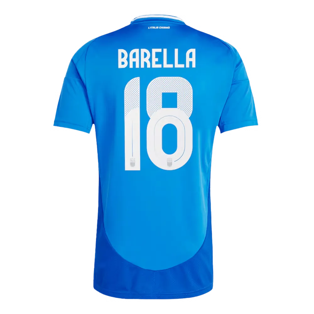 Nicolo Barella #18 Italy Home Jersey EURO 2024