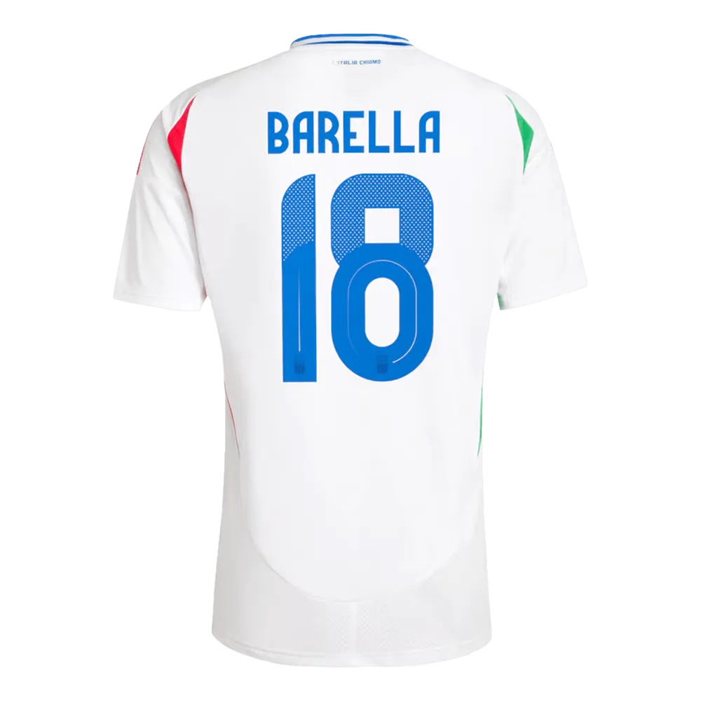 Nicolo Barella #18 Italy Away Jersey EURO 2024