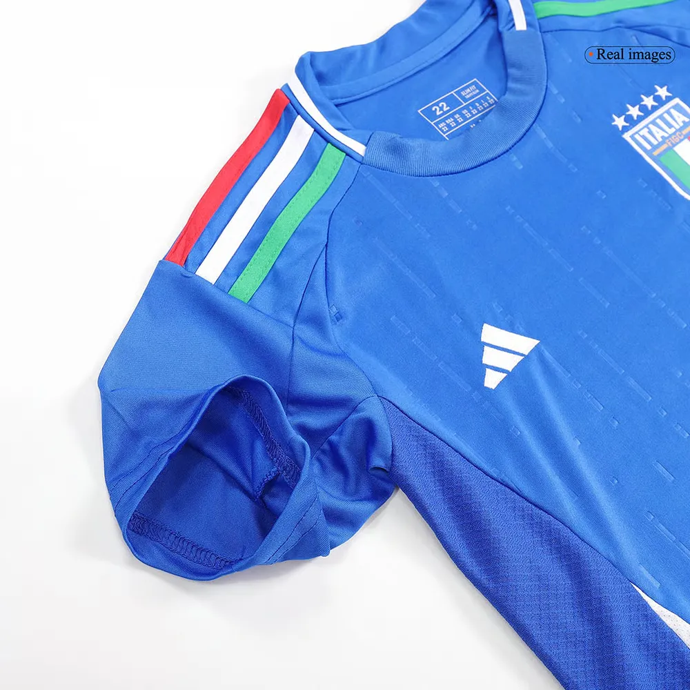 Kid's Italy Home Jersey+Shorts EURO 2024 - Image 7