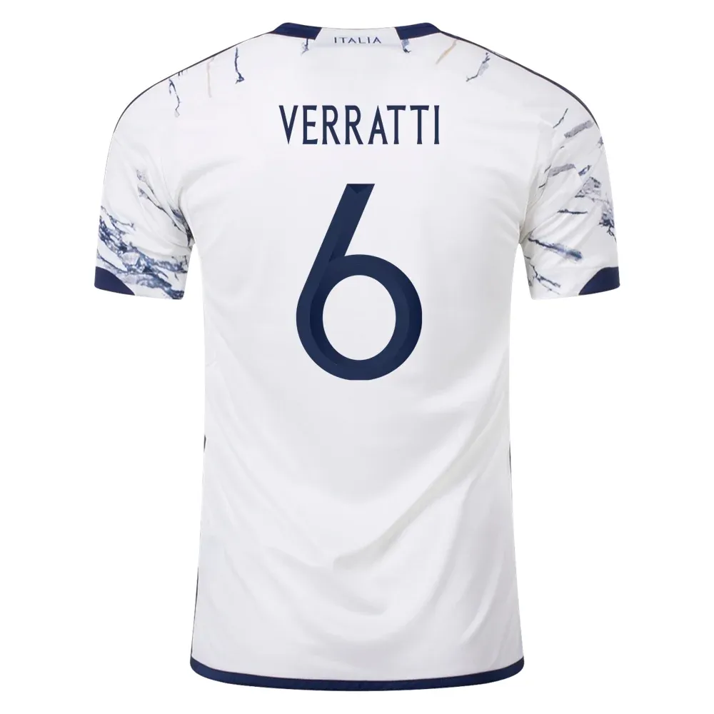 Italy #6 Marco Verratti Away Jersey 23/24