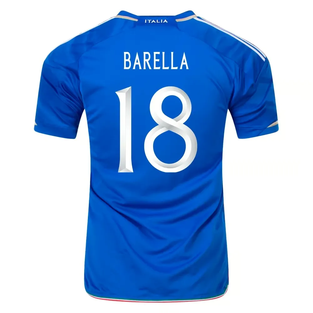 Italy #18 Nicolo Barella Home Jersey 23/24