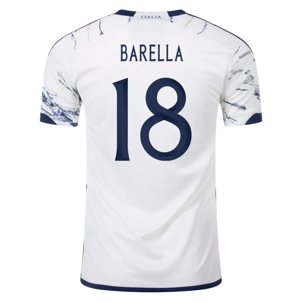 Italy #18 Nicolo Barella Away Jersey 23/24