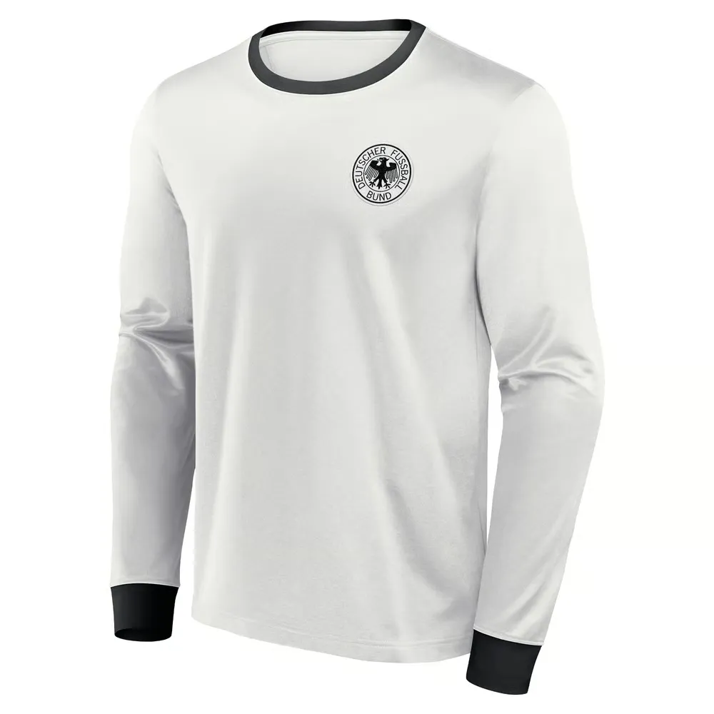 Women's Germany 1974 Home Retro Long Sleeve Shirt - White