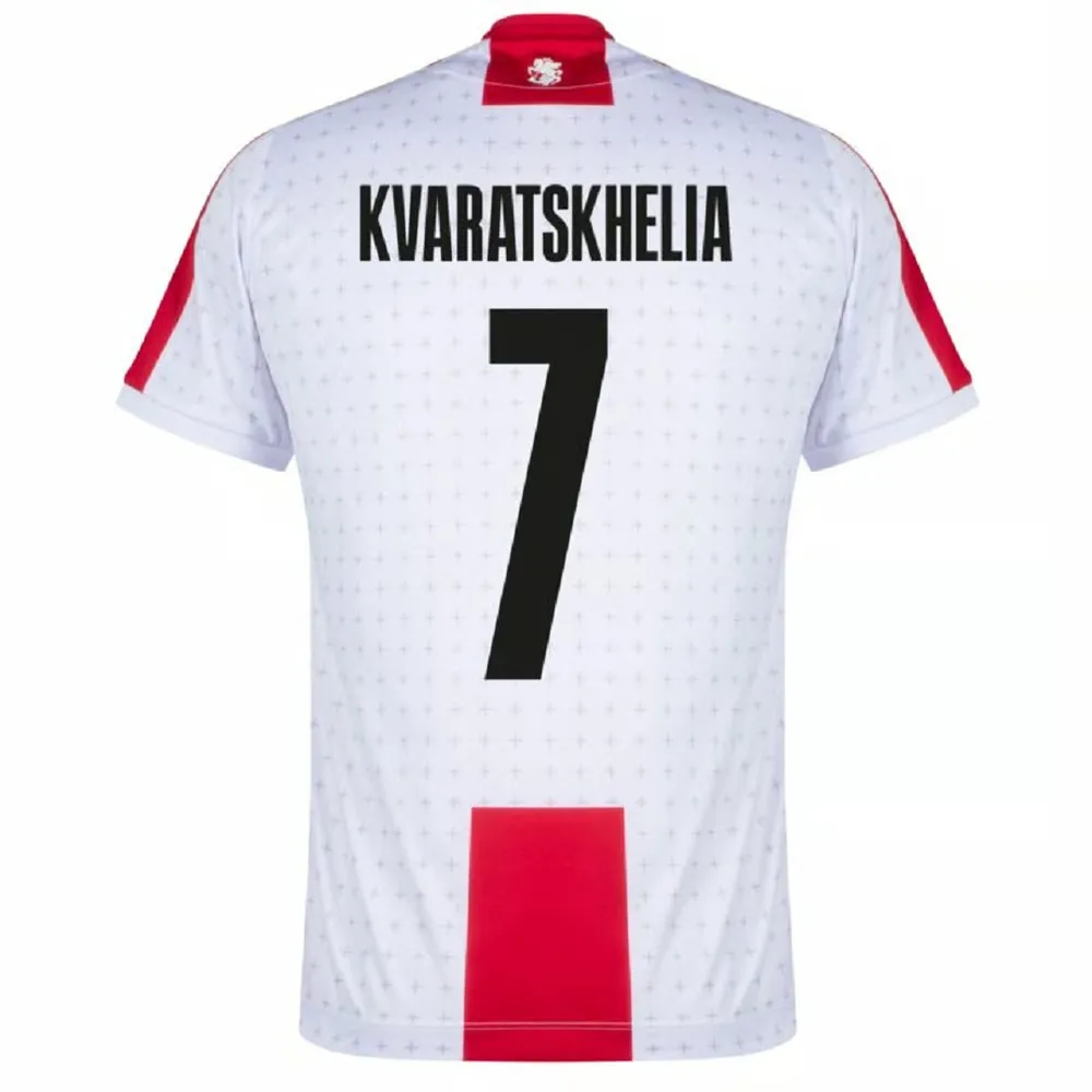 Khvicha Kvaratskhelia #7 Georgia Home Jersey EURO 2024