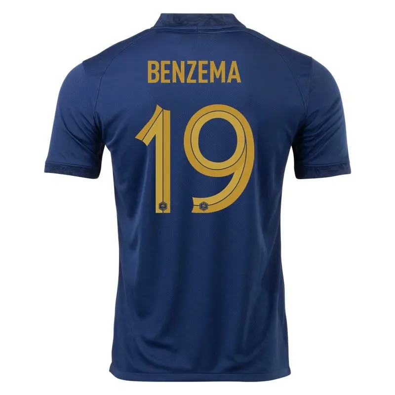 Karim Benzema #19 France Home Jersey World Cup 2022