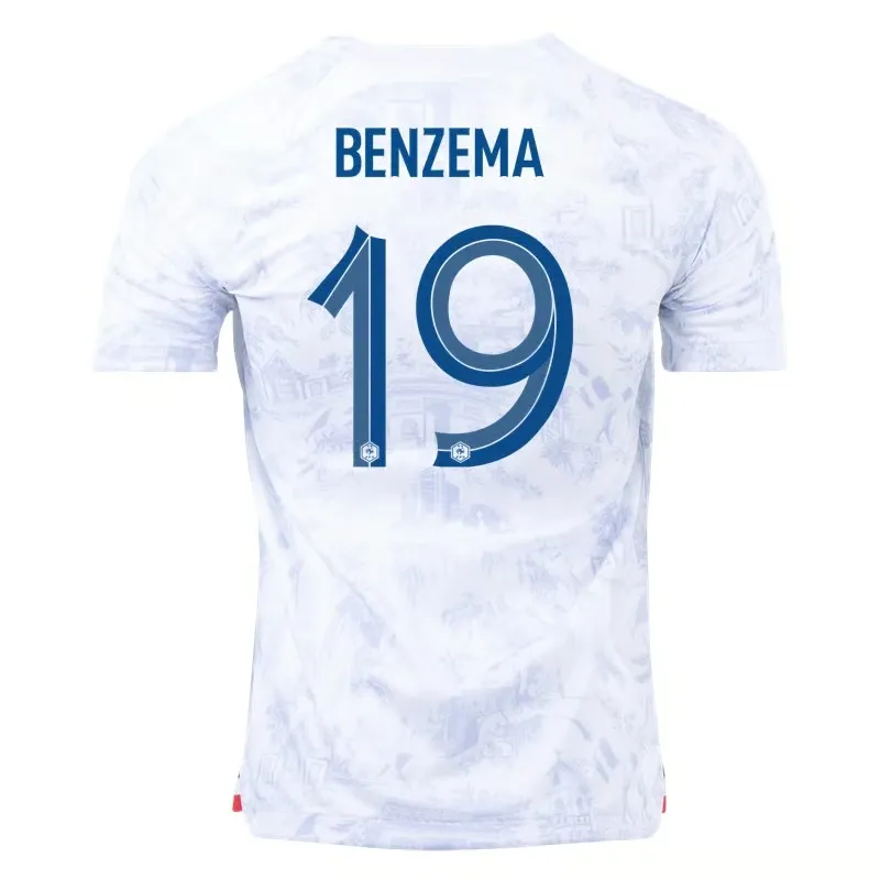 Karim Benzema #19 France Away Jersey World Cup 2022