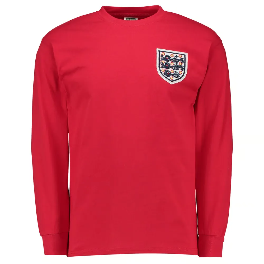 Women's England 1966 Away World Cup Final Retro Long Sleeve Shirt #6 - Image 2