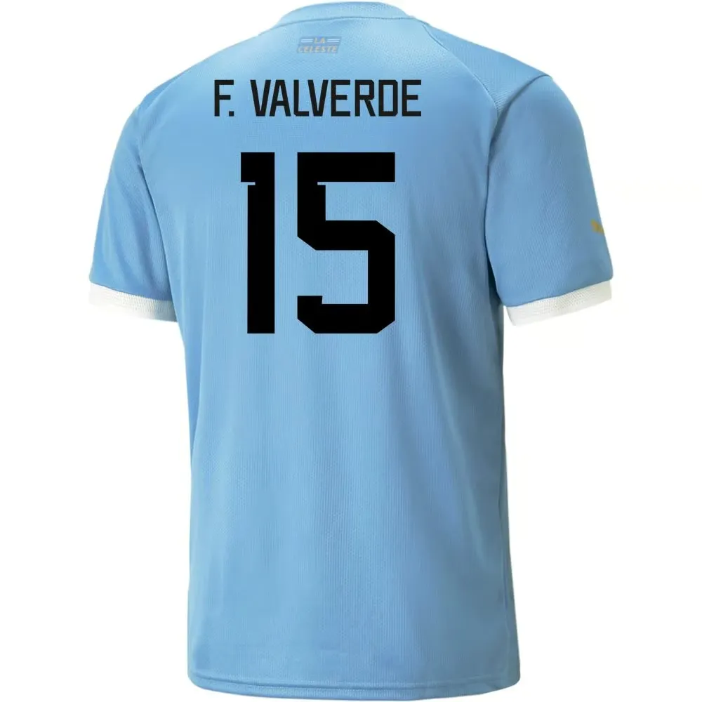 Federico Valverde #15 Uruguay Home Jersey World Cup 2022