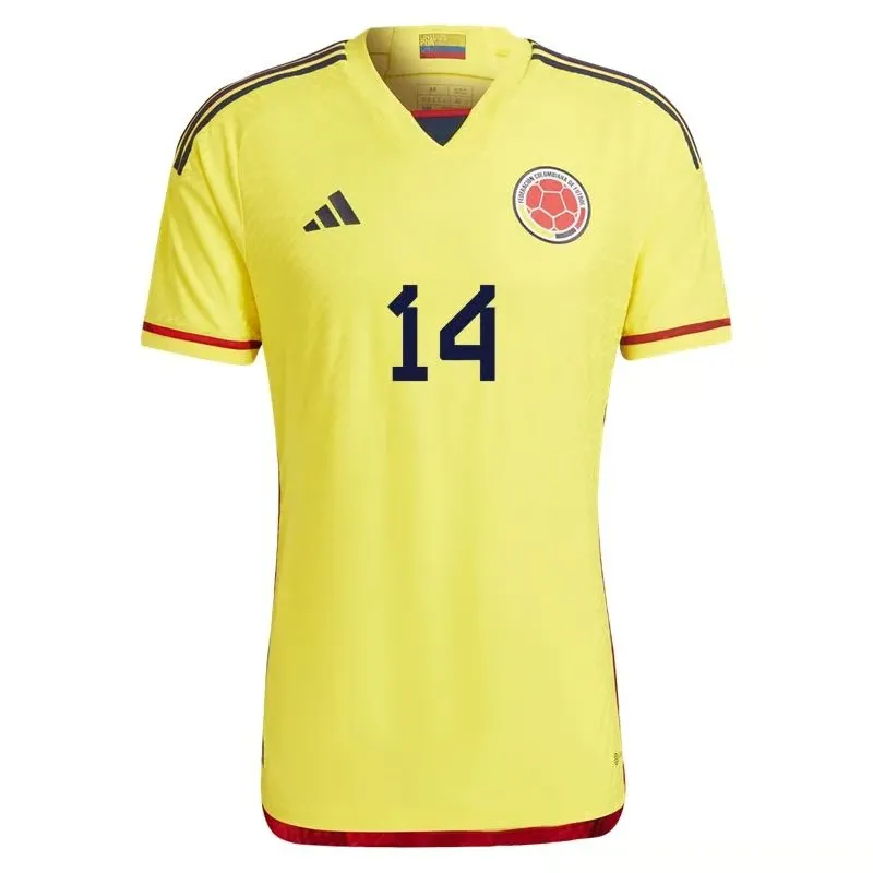 Luis Diaz #14 Colombia Home Jersey World Cup 2022 - Image 2