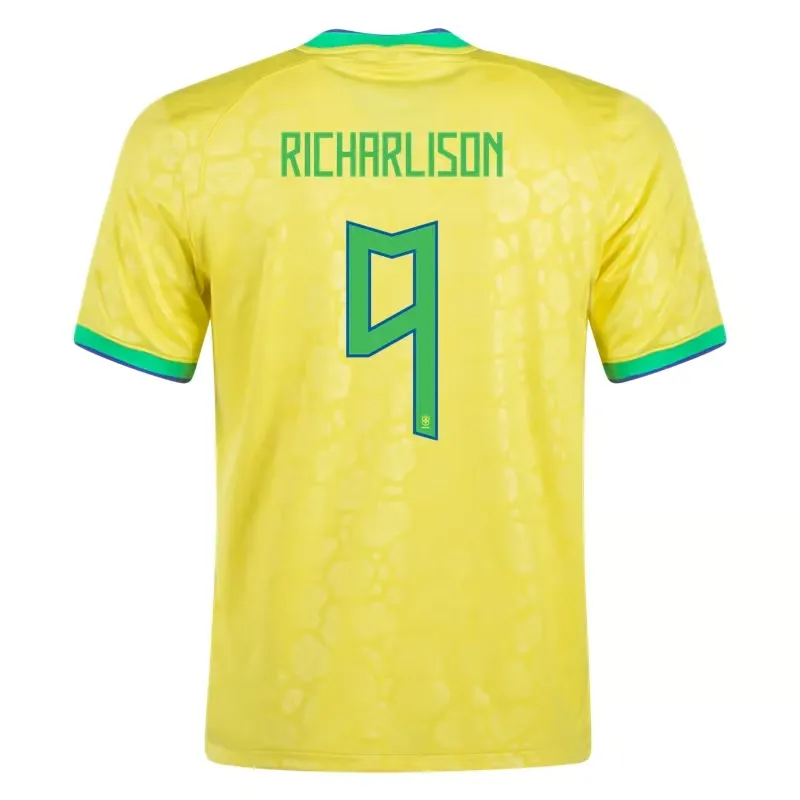 Richarlison #9 Brazil Home Jersey World Cup 2022