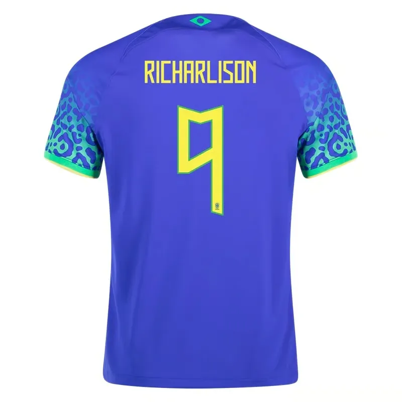 Richarlison #9 Brazil Away Jersey World Cup 2022