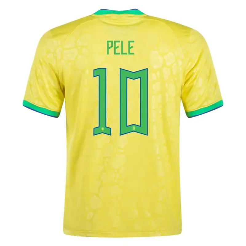 Pele #10 Brazil Home Jersey World Cup 2022