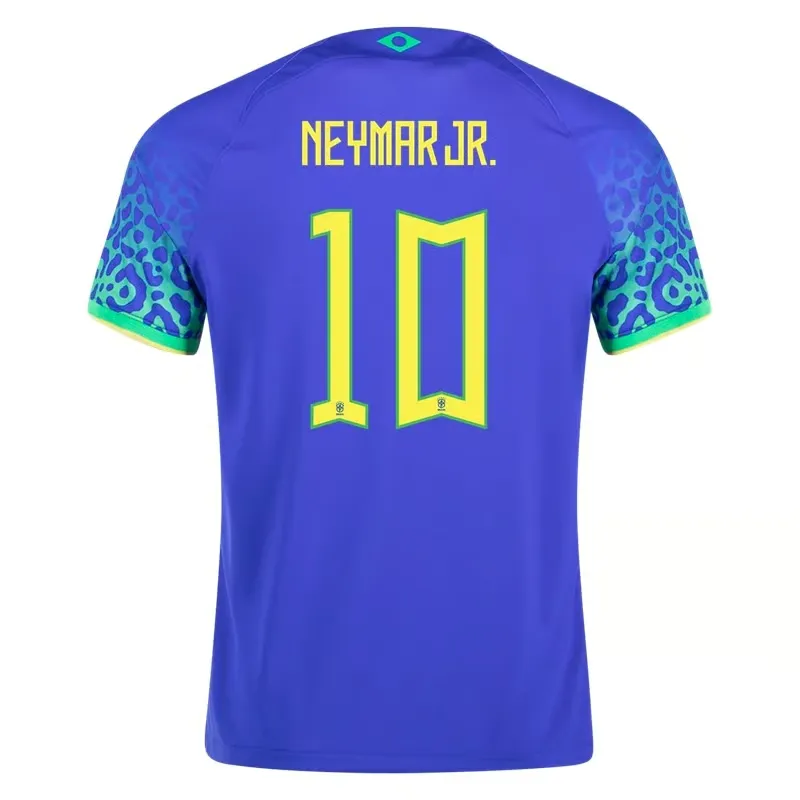 Neymar #10 Brazil Away Jersey World Cup 2022