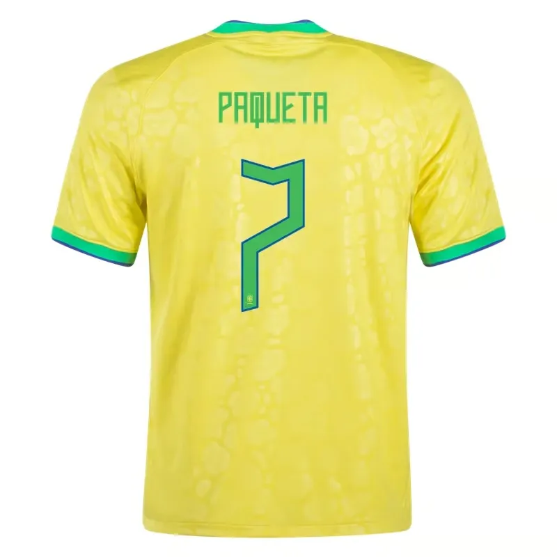 Lucas Paqueta #7 Brazil Home Jersey World Cup 2022