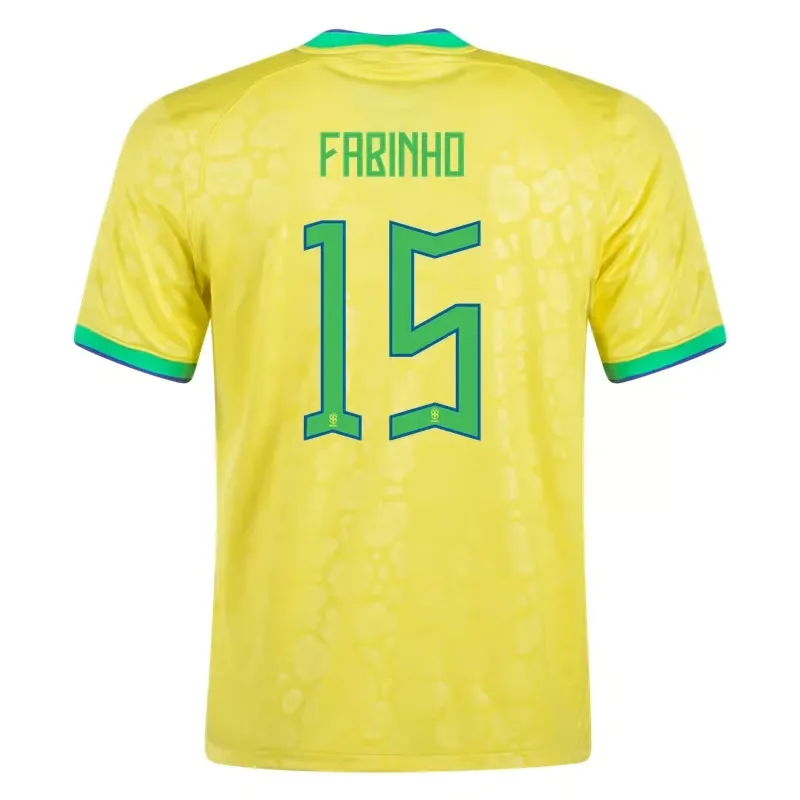 Fabinho #15 Brazil Home Jersey World Cup 2022