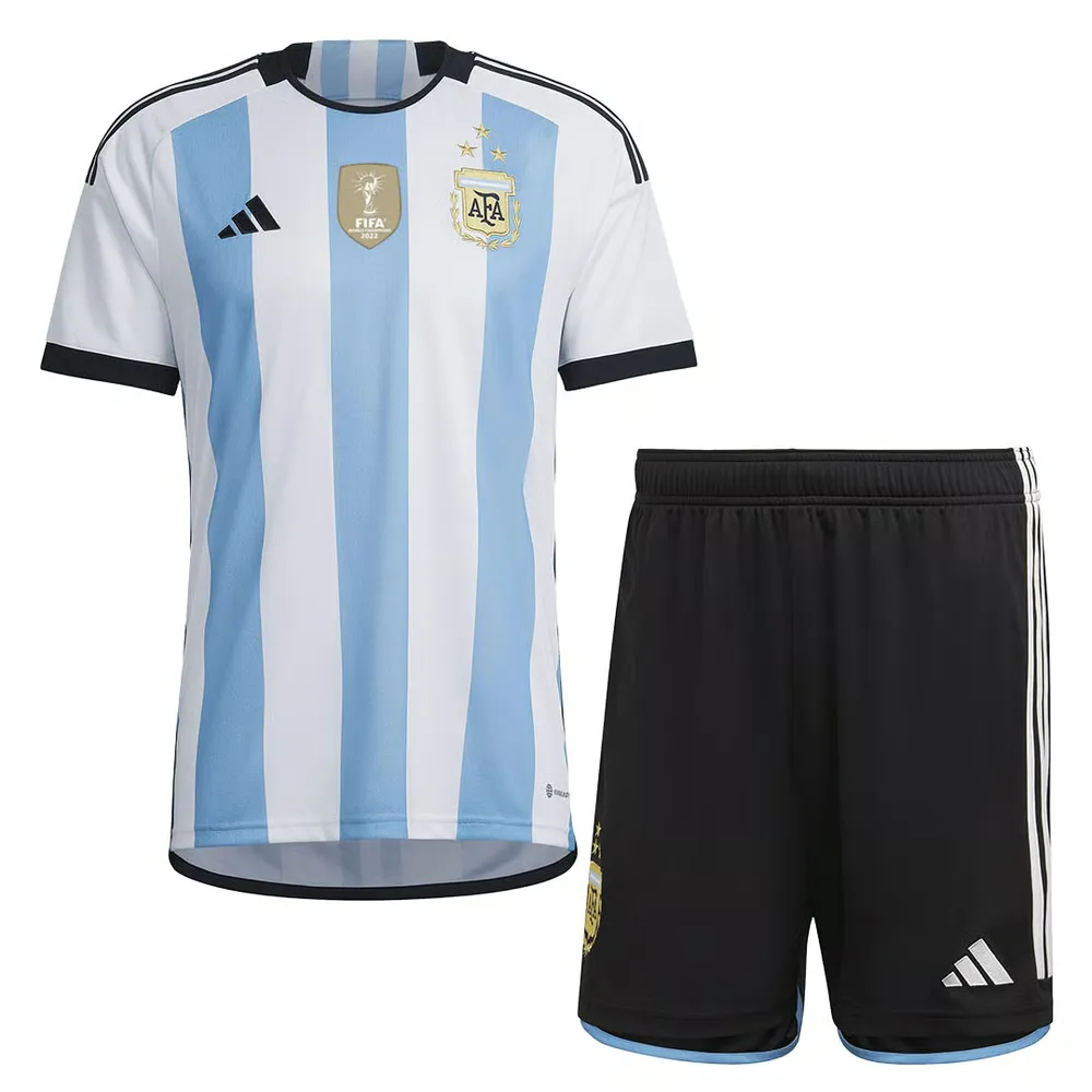 Kid's Argentina Home Jersey+Shorts World Cup 2022