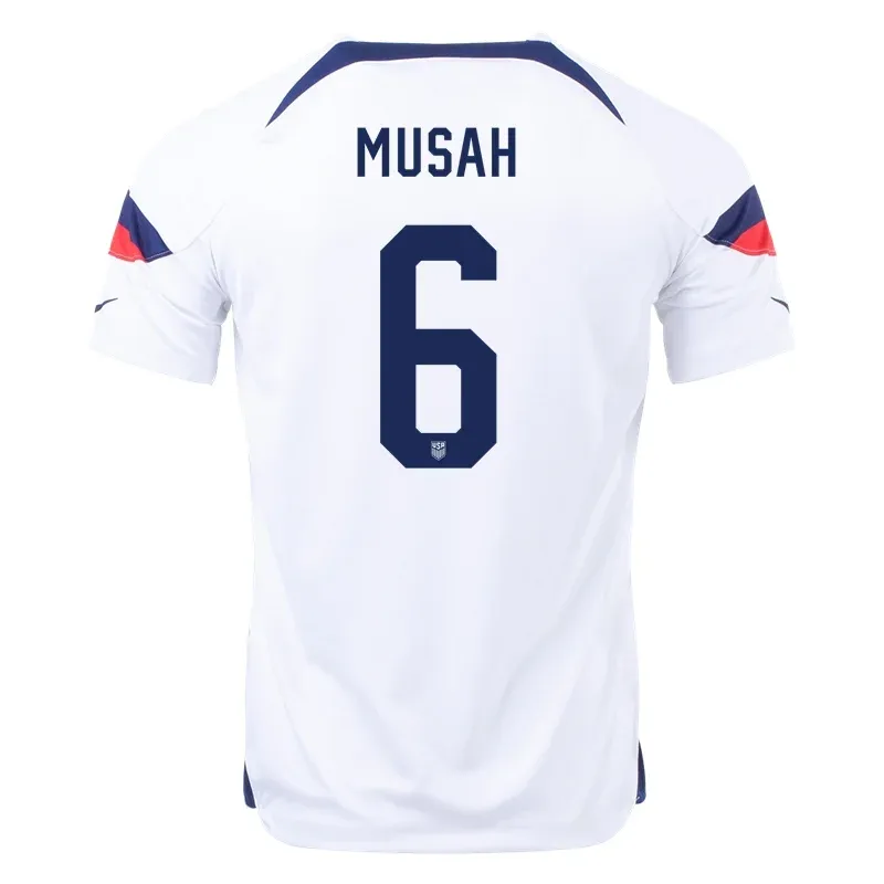 Yunus Musah #6 USMNT Home Jersey World Cup 2022