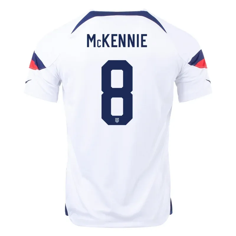 Weston McKennie #8 USMNT Home Jersey World Cup 2022