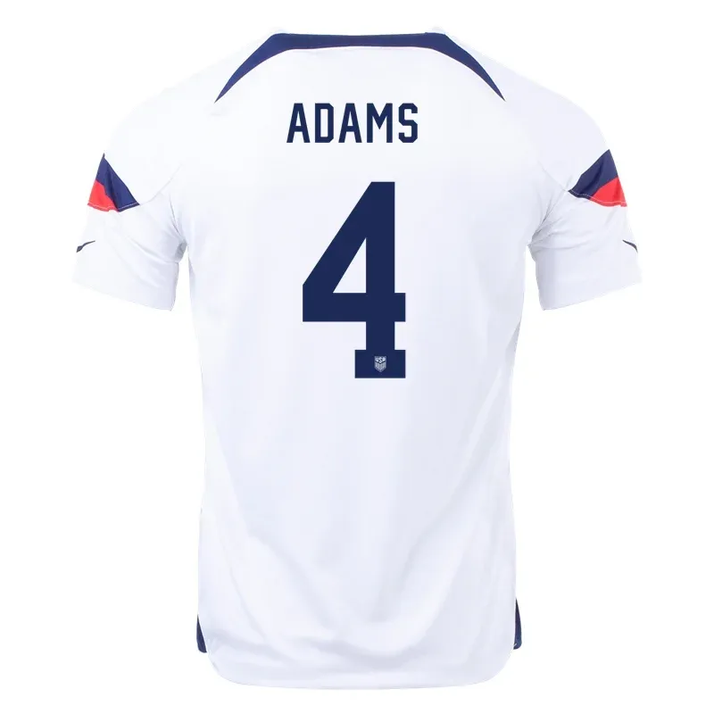 Tyler Adams #4 USMNT Home Jersey World Cup 2022