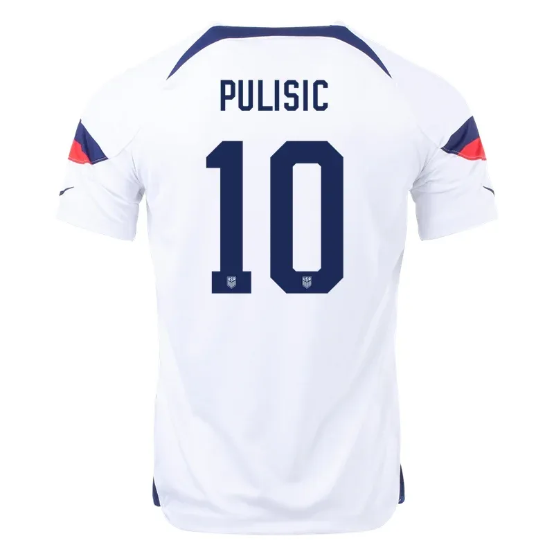 Christian Pulisic #10 USMNT Home Jersey World Cup 2022
