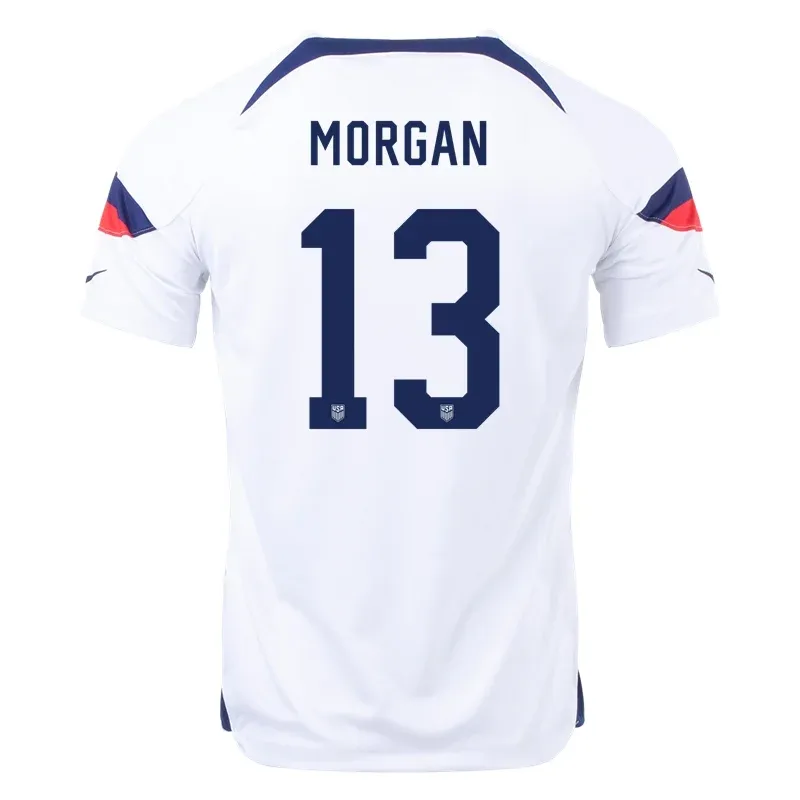 Alex Morgan #13 USMNT Home Jersey World Cup 2022