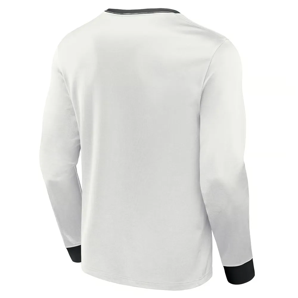 Men's Germany 1974 Home Retro Long Sleeve Shirt - White - Image 2