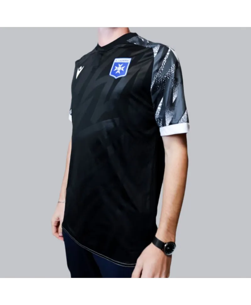 Men's AJ Auxerre 2025/26 Third Prematch Shirt - Black
