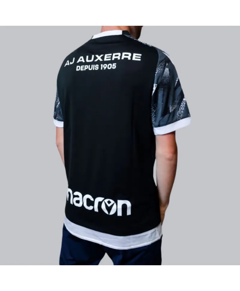 Men's AJ Auxerre 2025/26 Third Prematch Shirt - Black - Image 2