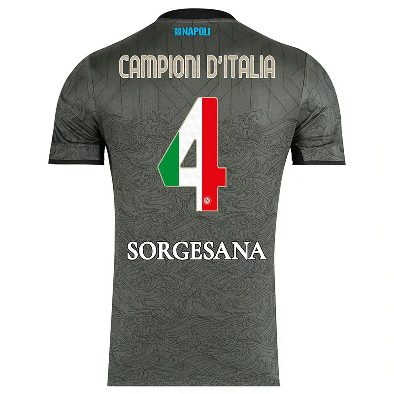 Men's Napoli 2024/25 Third Champions Of Italy Shirt