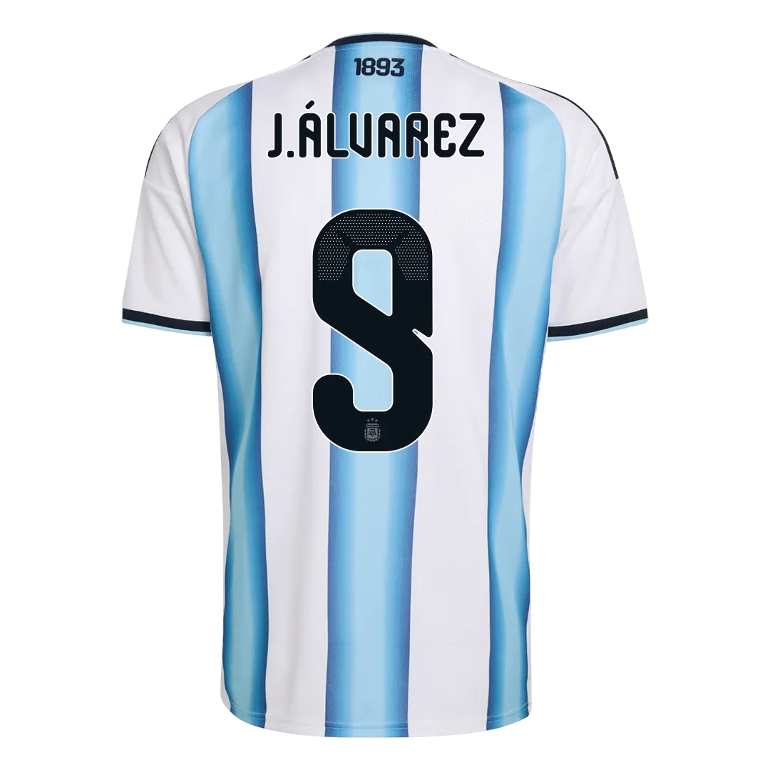 J.ÁLVAREZ #9 Argentina Home Soccer Jersey World Cup 2026 - Image 3