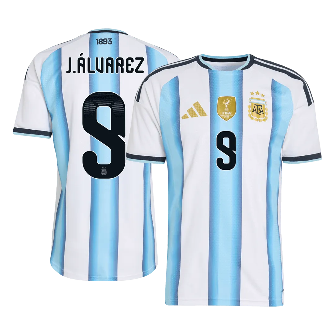 J.ÁLVAREZ #9 Argentina Home Player Version Jersey World Cup 2026
