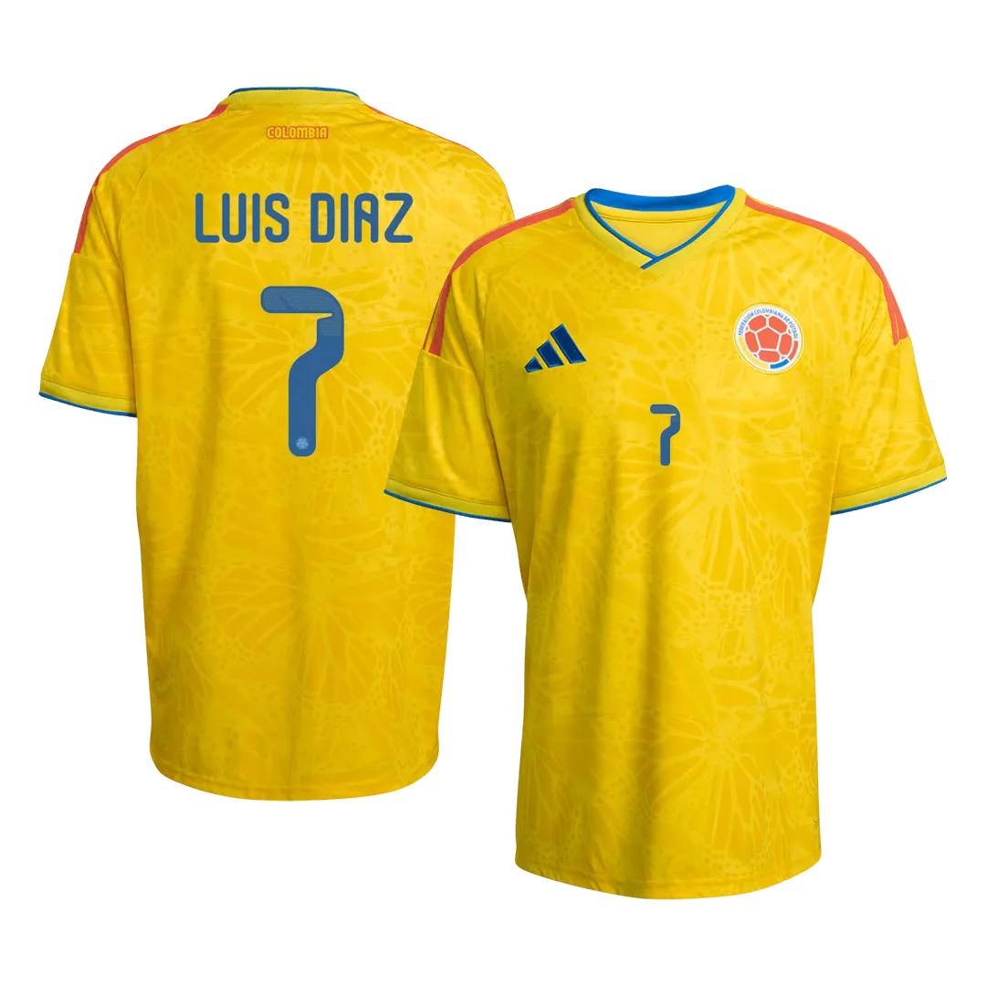 LUIS DíAZ #7 Colombia Home Soccer Jersey World Cup 2026