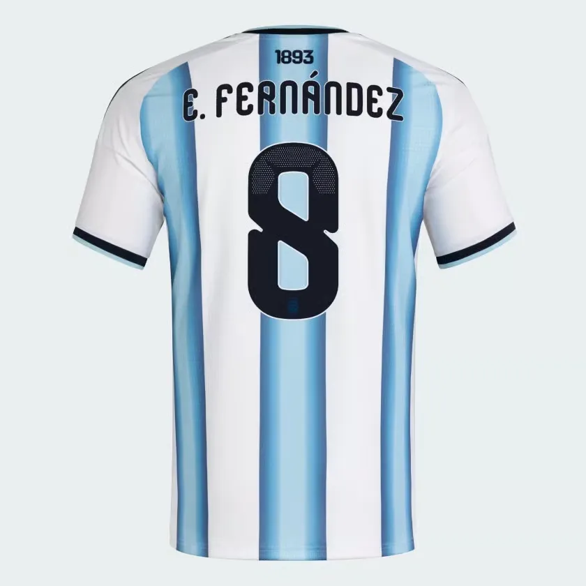 Kid's Argentina 2026 Home Authentic World Cup Shirt E. FERNÁNDEZ #8