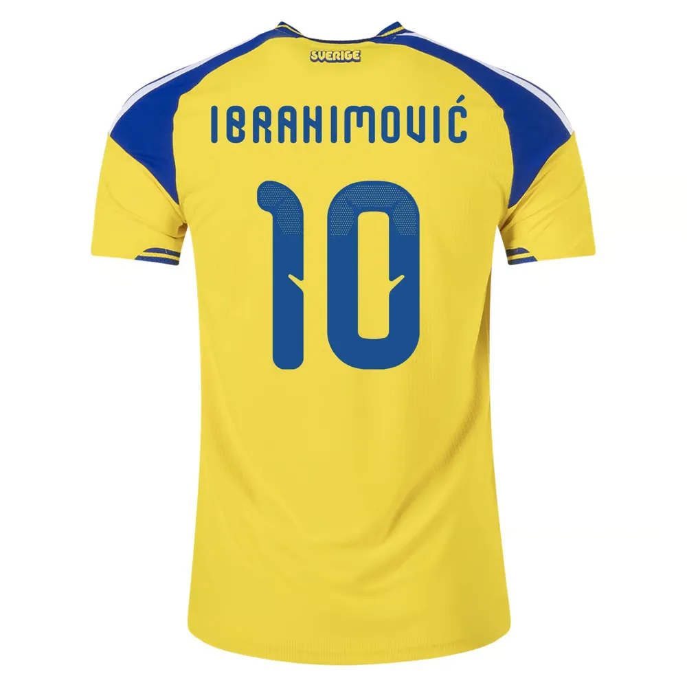 Women's Sweden 2026 Home Authentic World Cup Shirt IBRAHIMOVIĆ #10