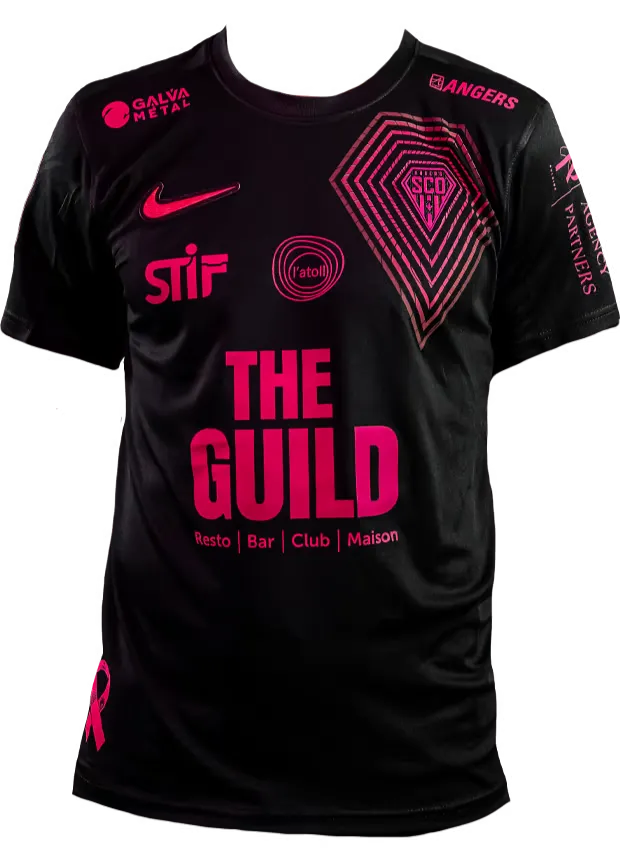 Kid's Angers SCO 2025/26 Third Pink October Shirt