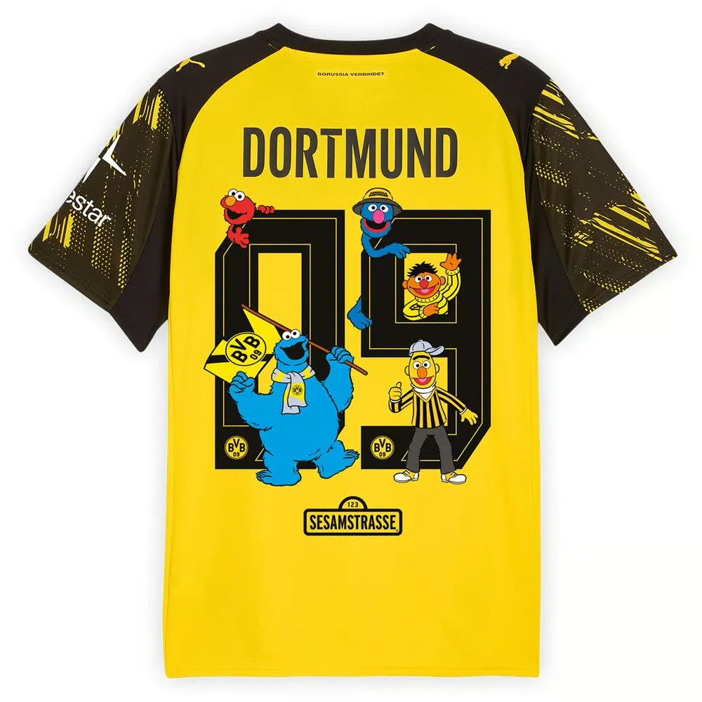 Kid's BVB Borussia Dortmund 2025/26 Home Sesame Street Shirt #9