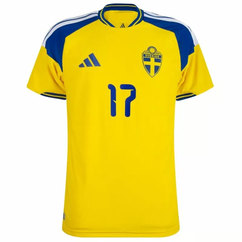 Kid's Sweden 2026 Home Authentic World Cup Shirt GYÖKERES #17 - Image 5