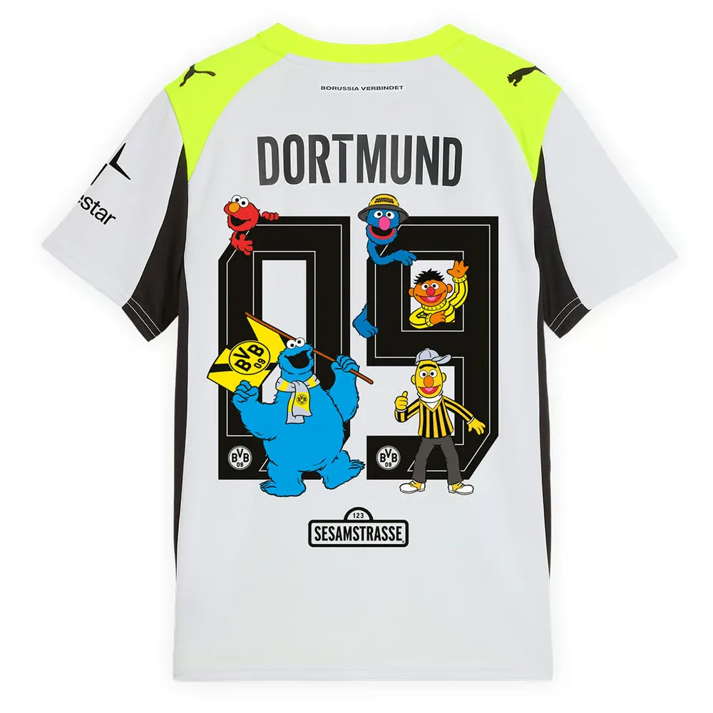 Kid's BVB Borussia Dortmund 2025/26 Away Sesame Street Shirt #9