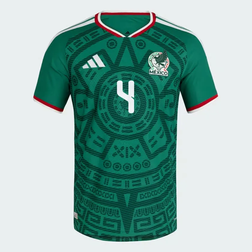 Women's Mexico 2026 Home Authentic World Cup Shirt E. ÁLVAREZ #4 - Image 2