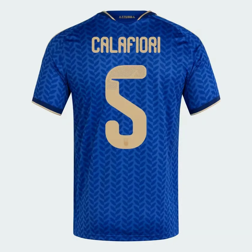 Kid's Italy 2026 Home Authentic World Cup Shirt CALAFIORI #5