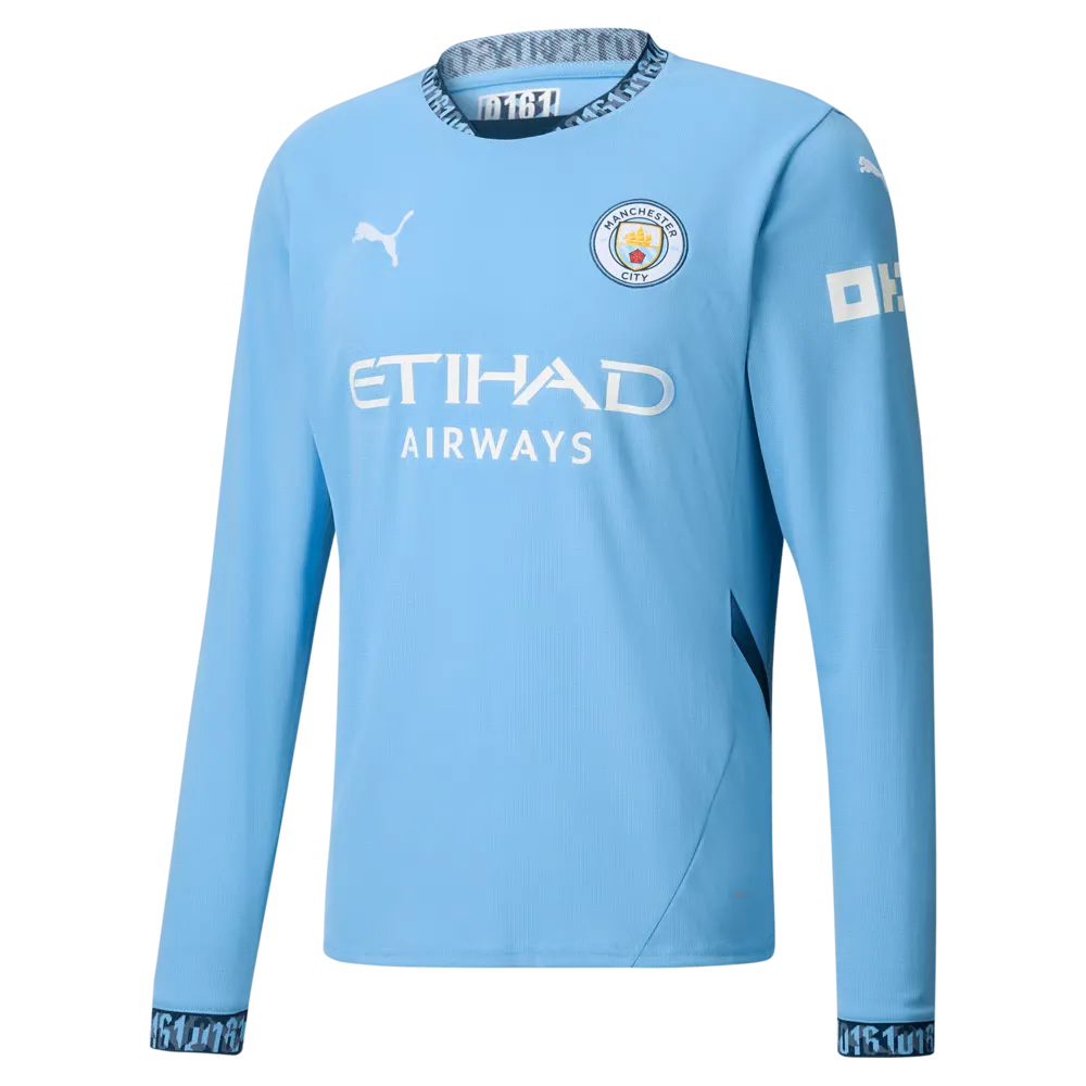 Men's Manchester City 2024/25 Home Long Sleeved Shirt
