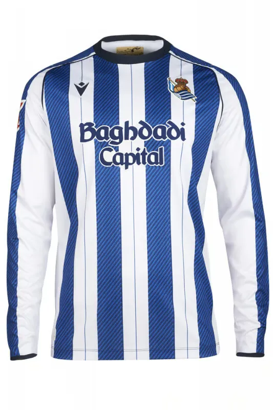 Men's Real Sociedad 2025/26 Home Long Sleeve Shirt